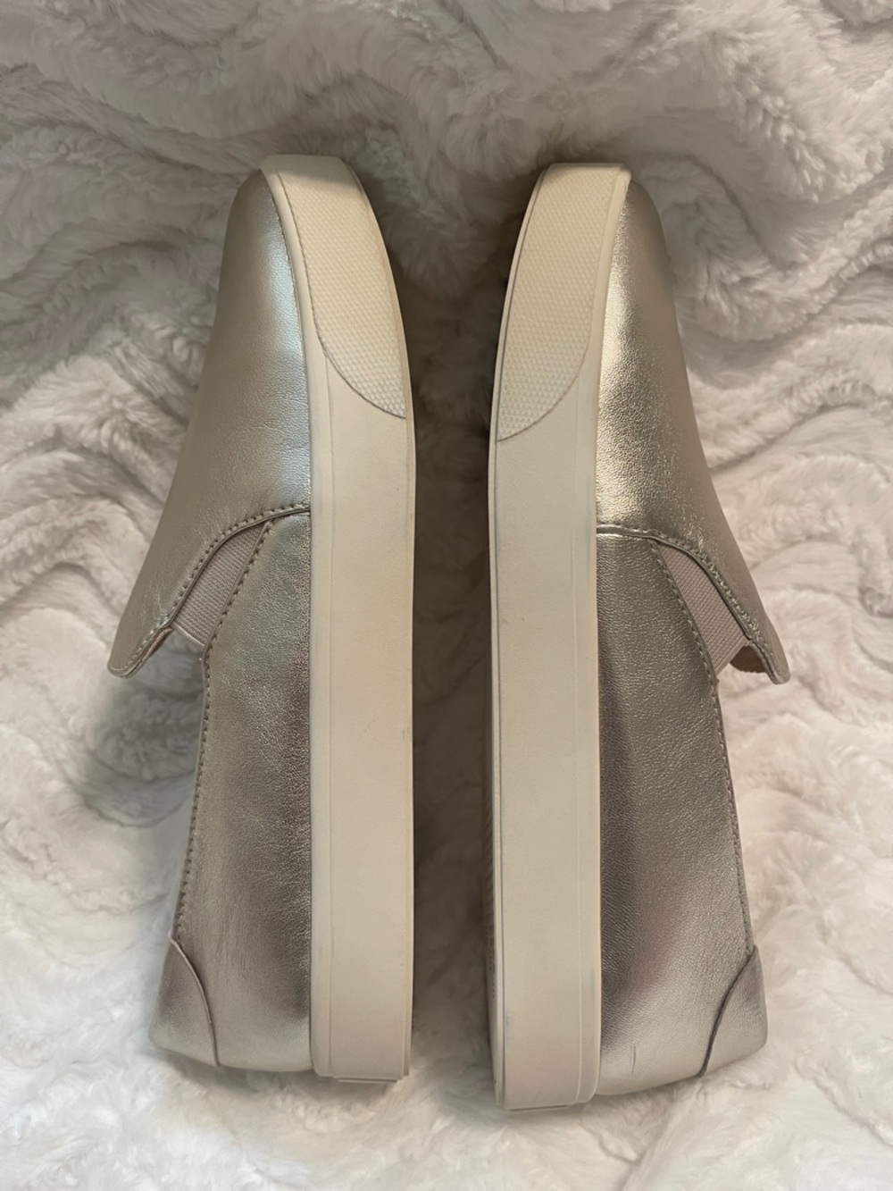 Cole Haan Gold Leather Slip-On Sneakers - Picture 3 of 16